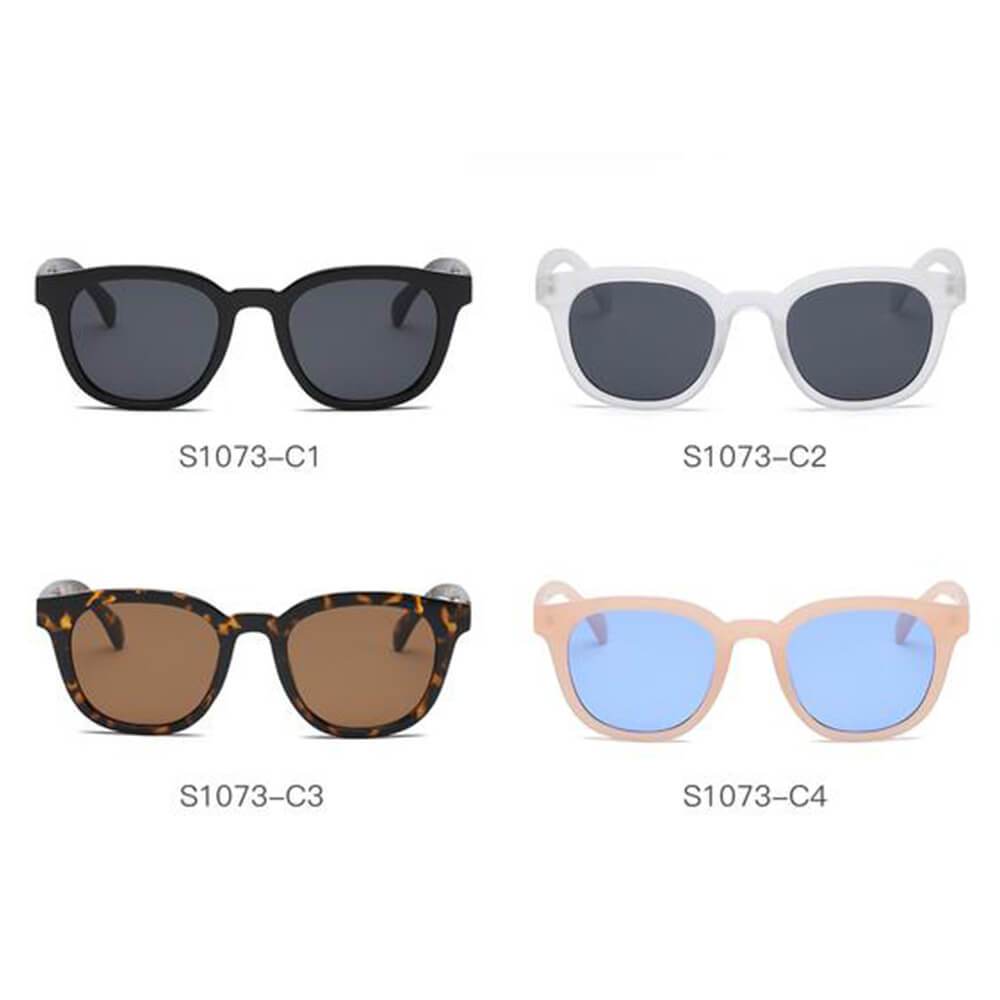 Ivins | S1073 - Women Round Horn Rimmed Fashion Sunglasses - 4 COLORS -