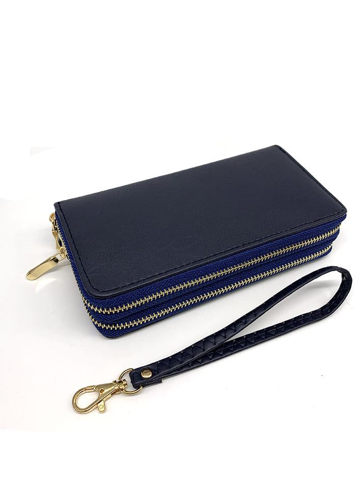 Double Zip Around Wallet - 13 COLORS -