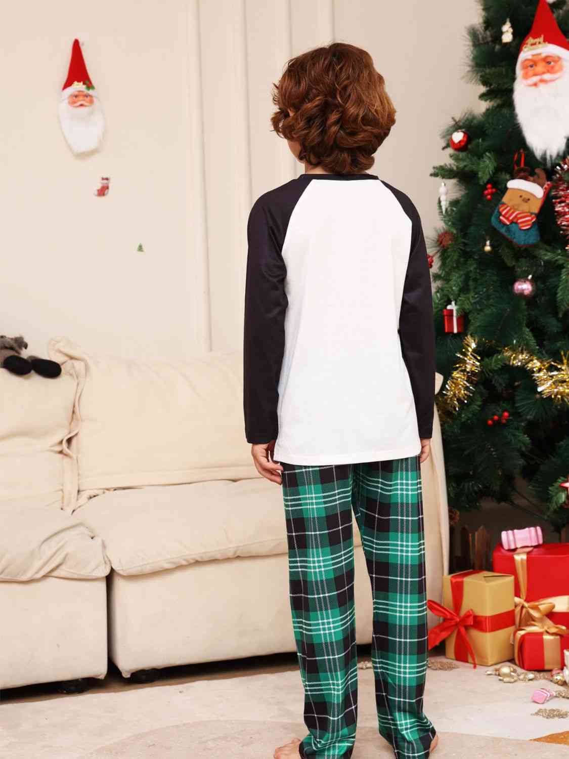 KIDS Graphic Top and Plaid Pants Set - T -