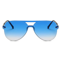 Thumbnail for Belfast |  Flat Single Lens Aviator Fashion Sunglasses - 4 COLORS -