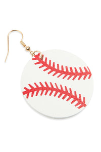 Thumbnail for Riah Fashion - Sports Leather Round Drop Earrings - 2 SPORTS