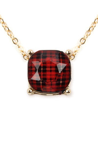 Thumbnail for Riah Fashion - Buffalo Checkered Chain Necklace -