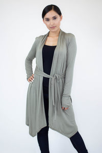 Thumbnail for Stylespect - Light Weight Waist Tie Cardigan - 1 COLOR -