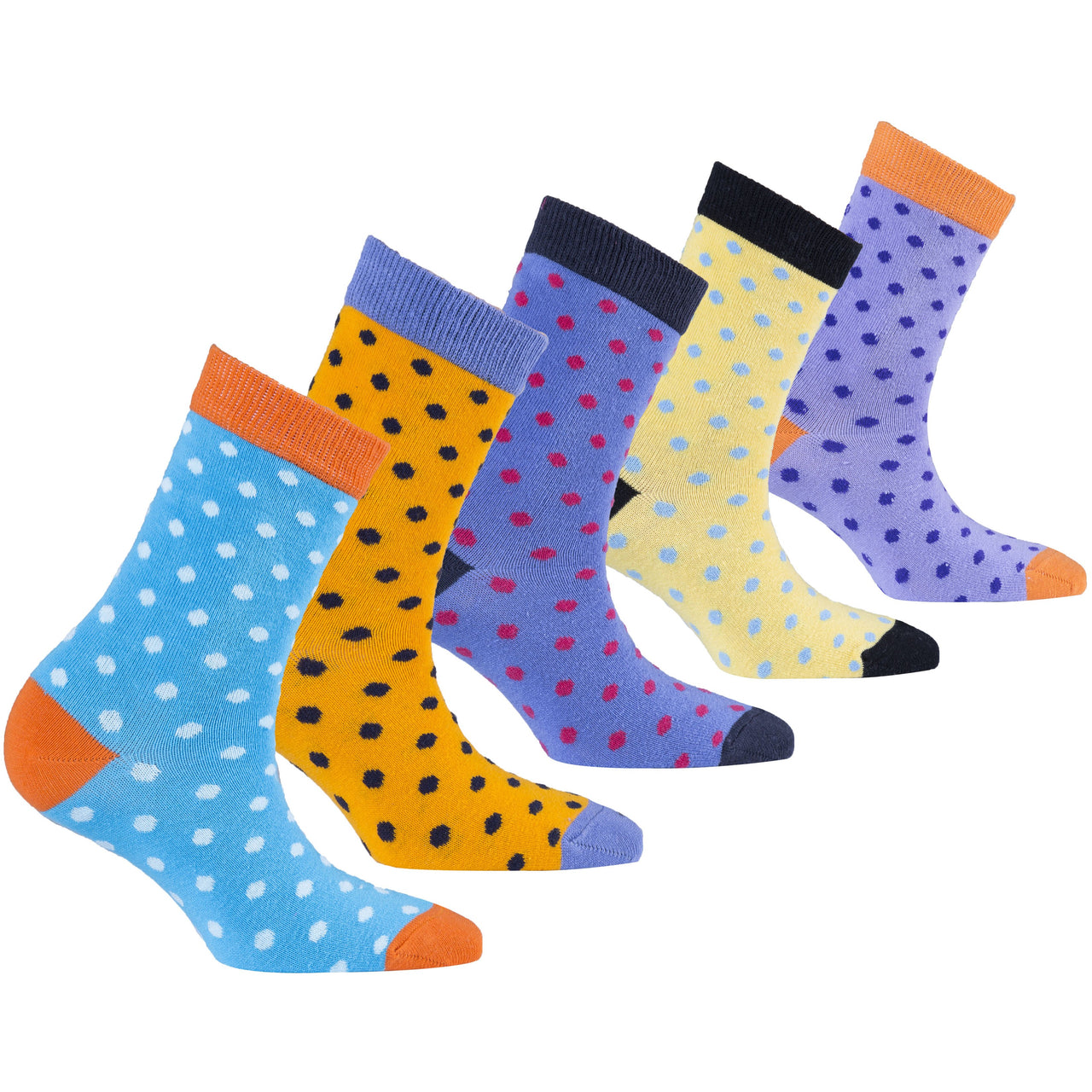 Kids Soft Dots Socks - 5 PACK -