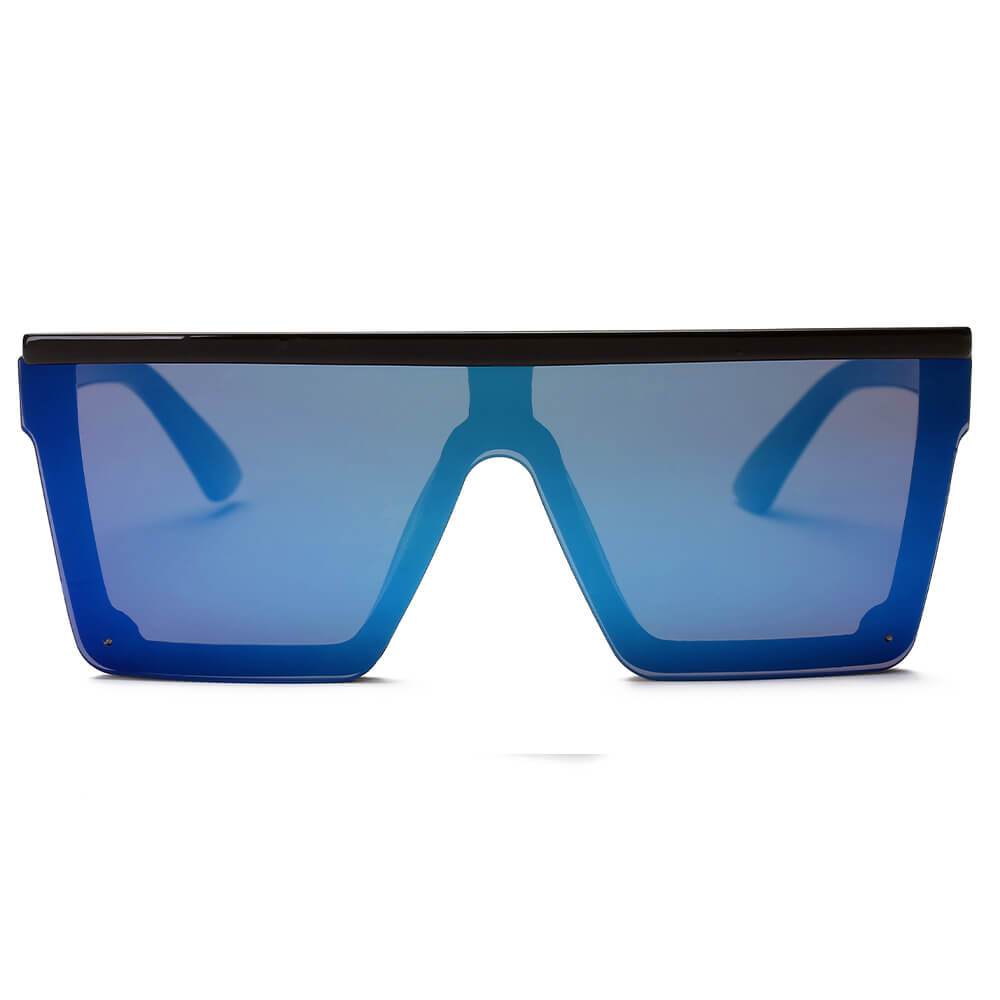 Guelph | S2069 - Flat Top Square Oversize Fashion Sunglasses - 4 COLORS -