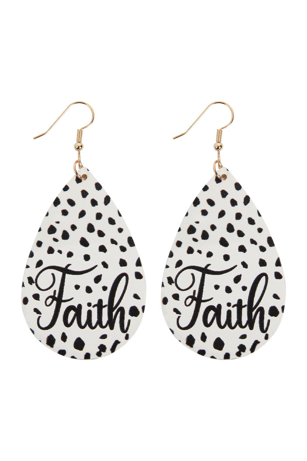 "Faith" Animal Print Leather Fish Hook Earrings - 4 COLORS -