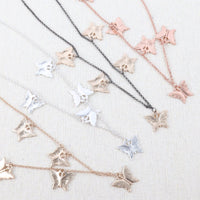 Thumbnail for Dainty Butterfly Chain Necklace and Earring Set - 4 FINISHES -