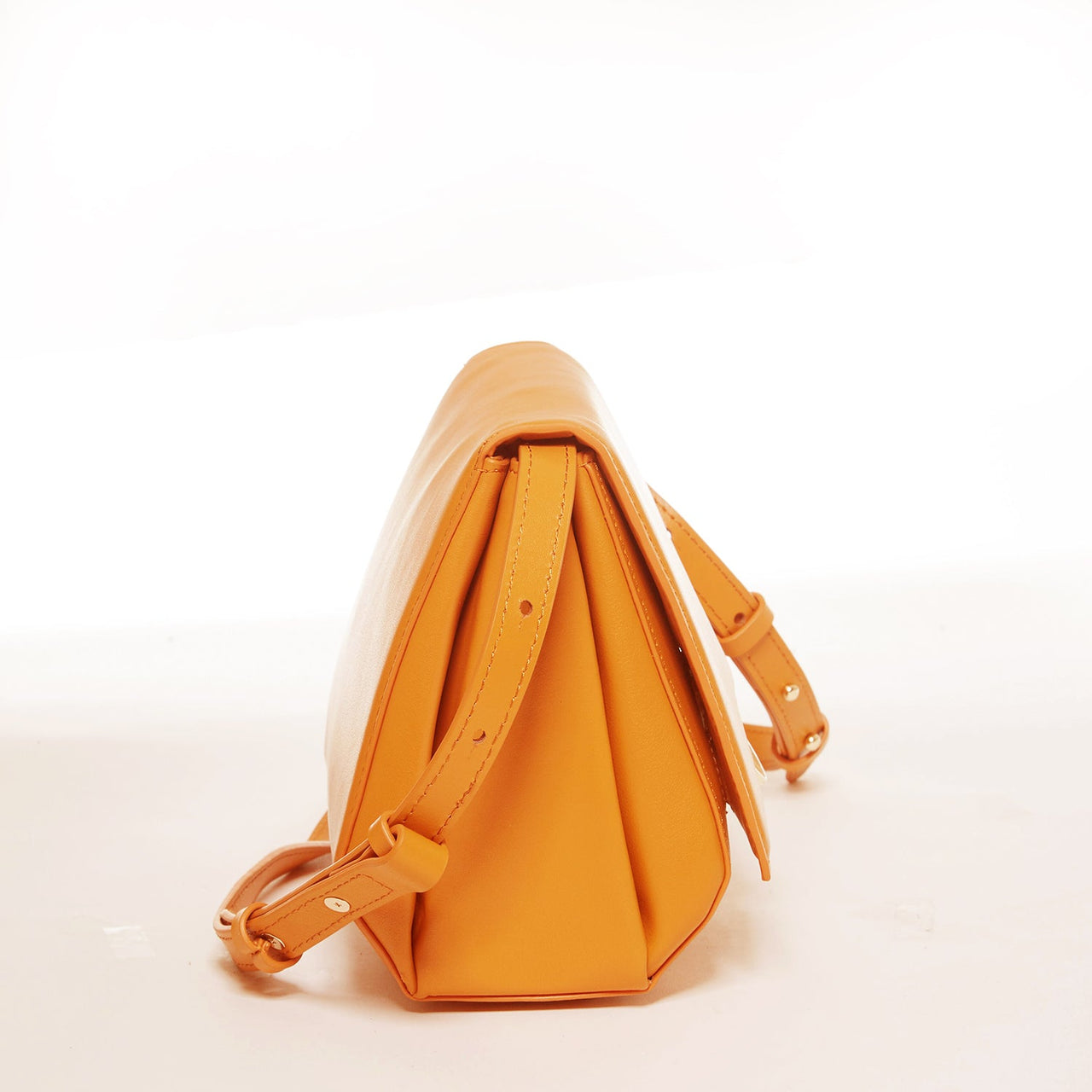 Elizabeth Dark Orange Leather Saddle Bag -