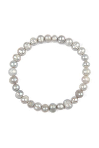 Thumbnail for Glass Coated Fresh Pearl Stretch Bracelet - 6 COLORS