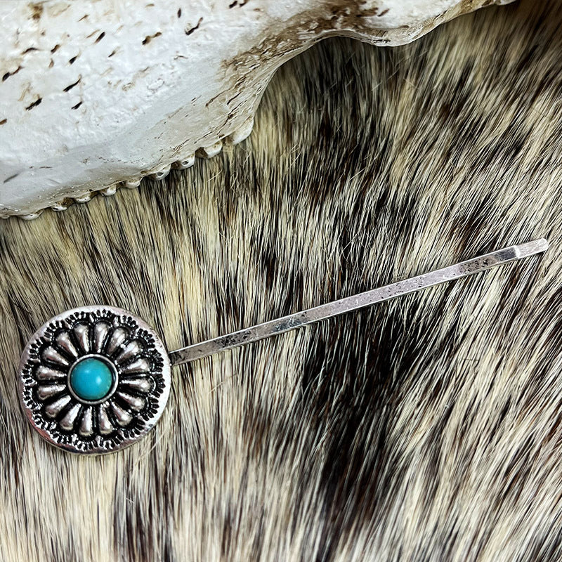 Turquoise Alloy Hairpin - T - 6 STYLES -