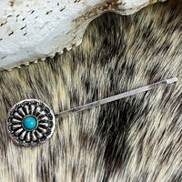 Thumbnail for Turquoise Alloy Hairpin - T - 6 STYLES -