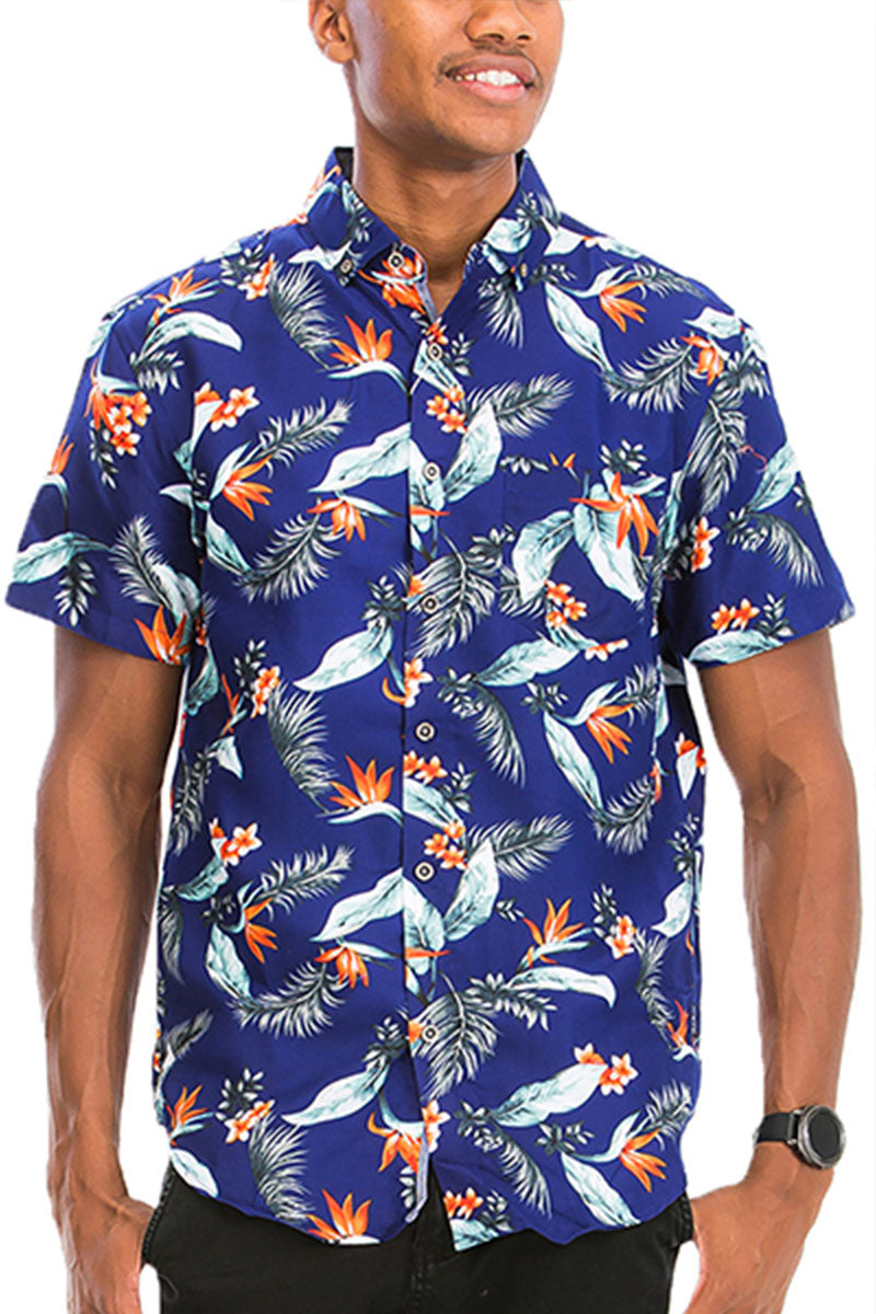 WEIV - Digital Print Hawaiian Short Sleeve Shirt -