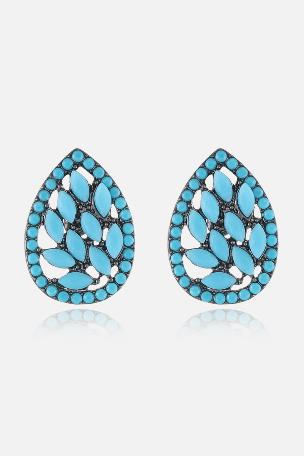 Turquoise Stud Earrings - T - 8 STYLES -