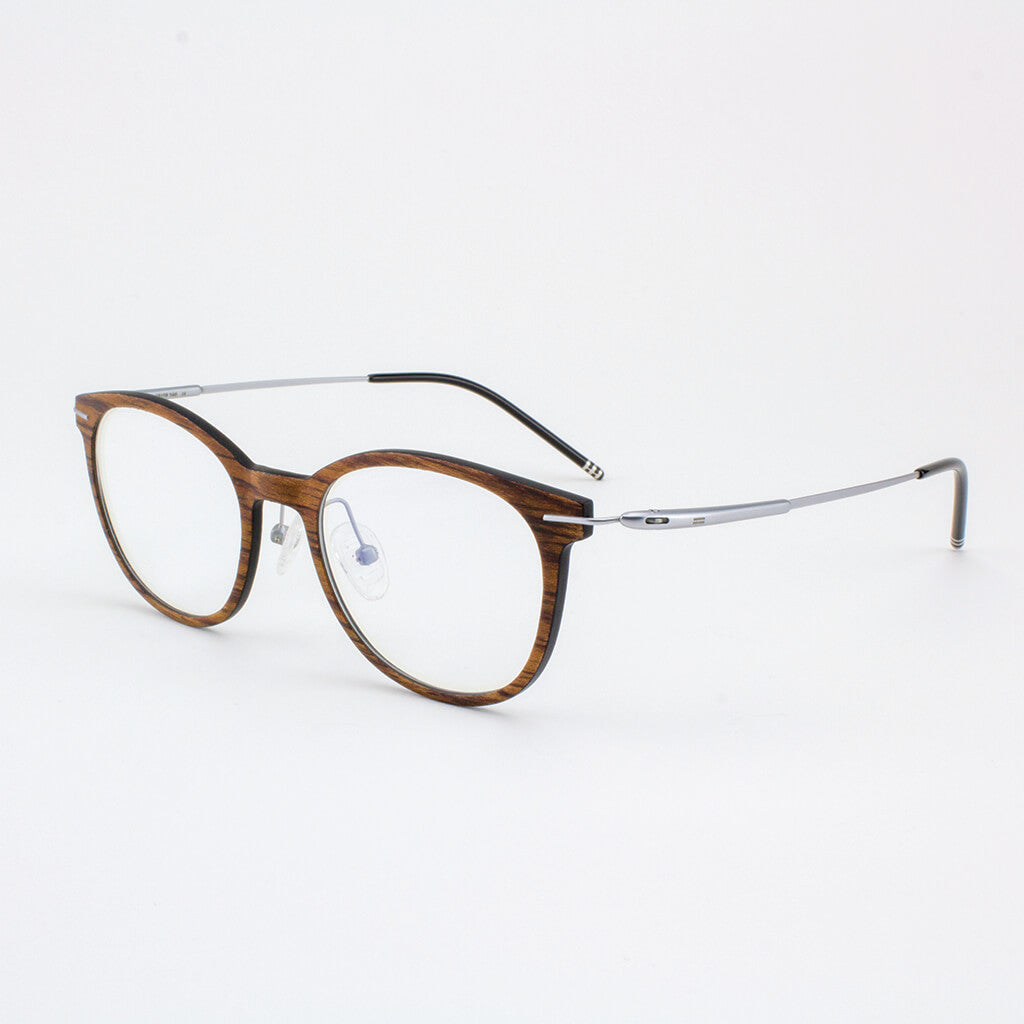 Tommy Owens - Pinellas - Featherlight Titanium & Wood Eyeglasses - 2 COLORS -