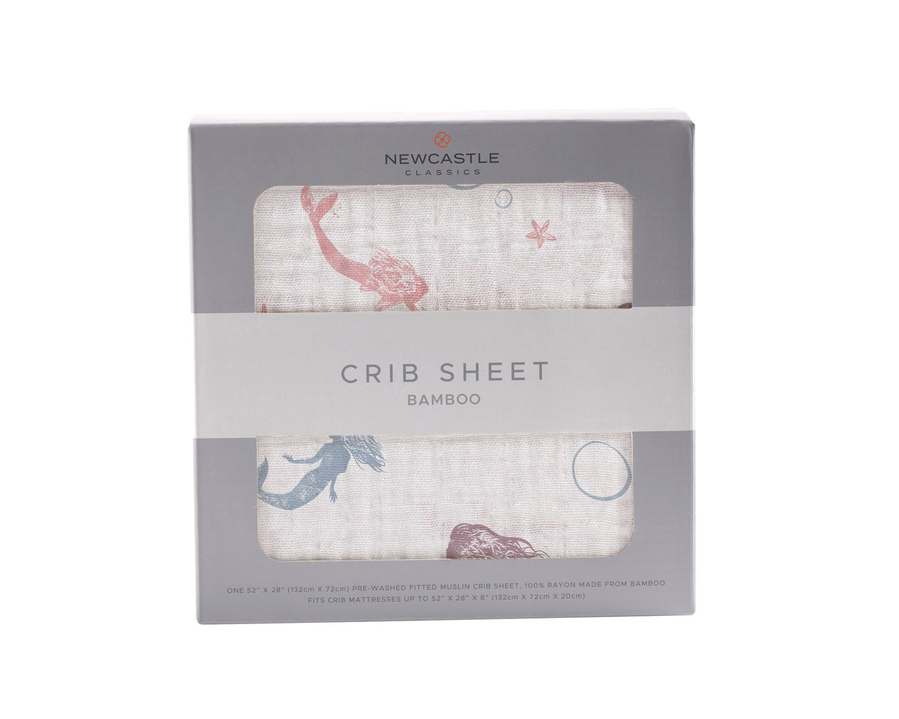 Newcastle - Mermaids Bamboo Muslin Crib Sheet -