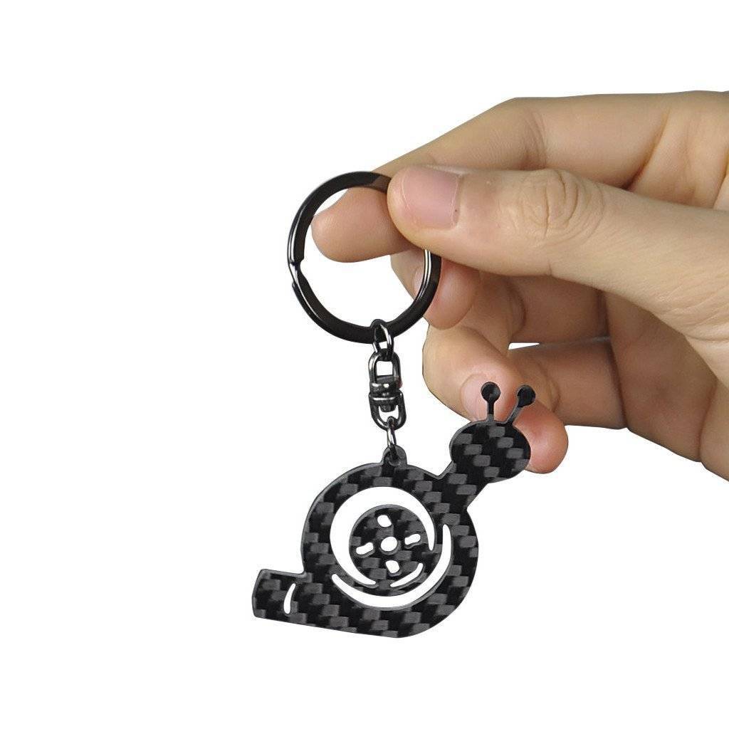 Simply Carbon Fiber - Real Carbon Fiber Turbo Snail Keychain -