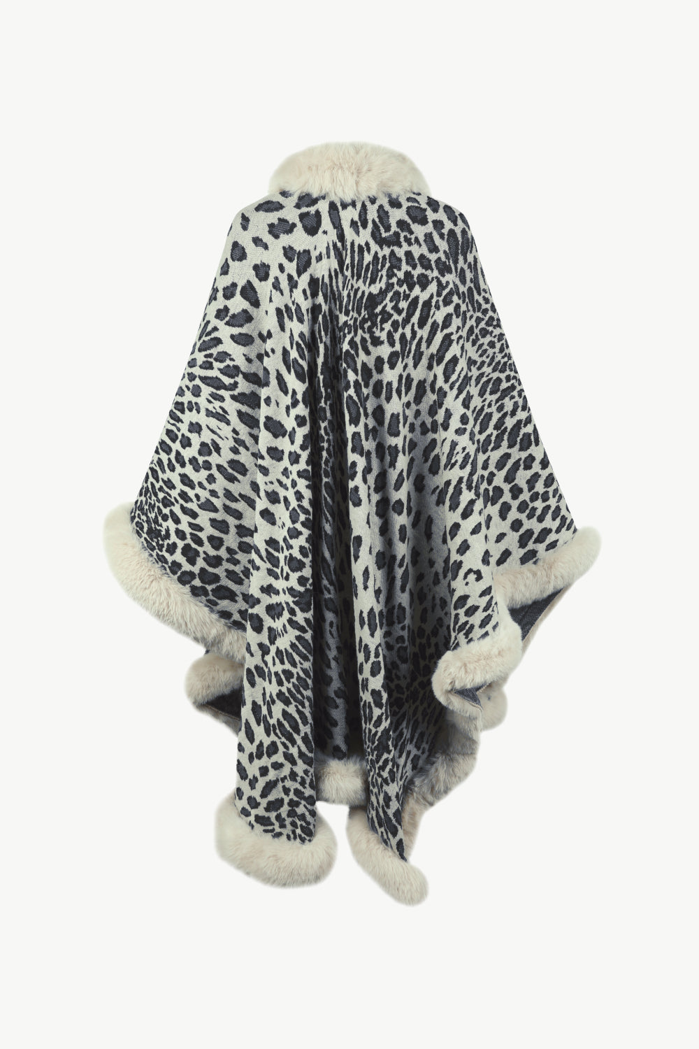 Leopard Open Front Poncho - T - 4 COLORS -