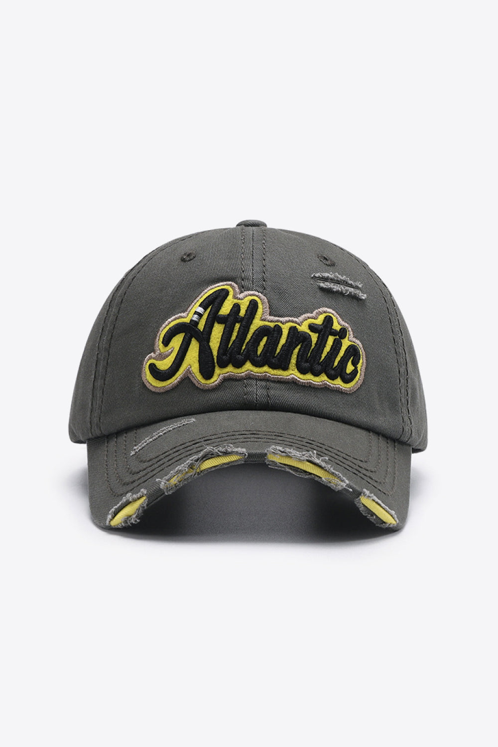 ATLANTIC Graphic Distressed Baseball Cap - T - 7 COLORS -