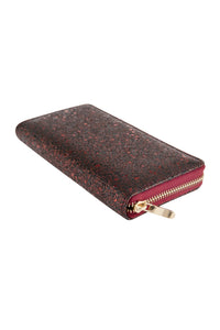 Thumbnail for Metallic Colored Leather Single Zipper Wallet - 6 COLORS -