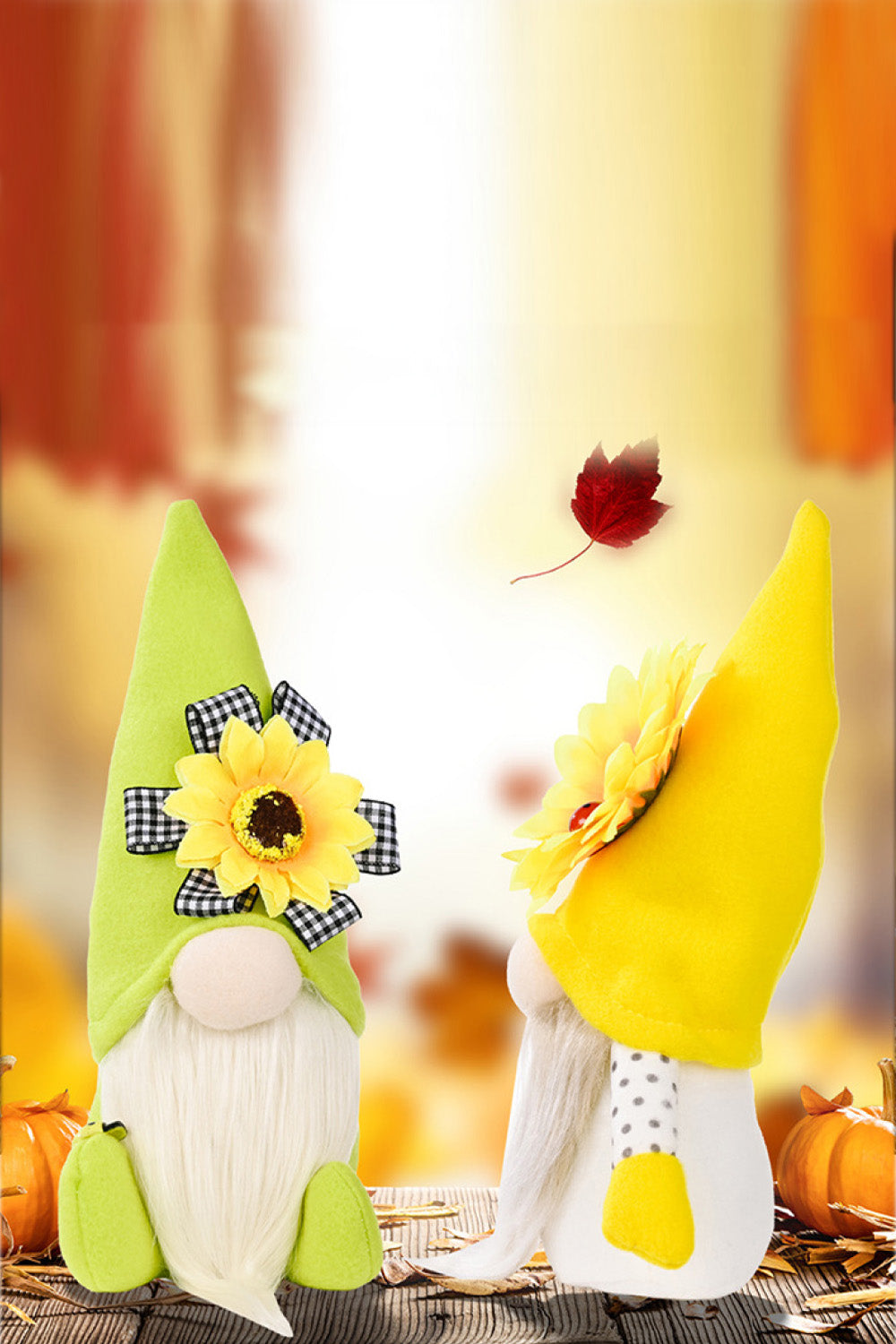 Set of 3 Sunflower Gnomes - 9.5" - 3 PCS - 3 TYPES / SET - [5-10 DAY DELIVERY] - T -