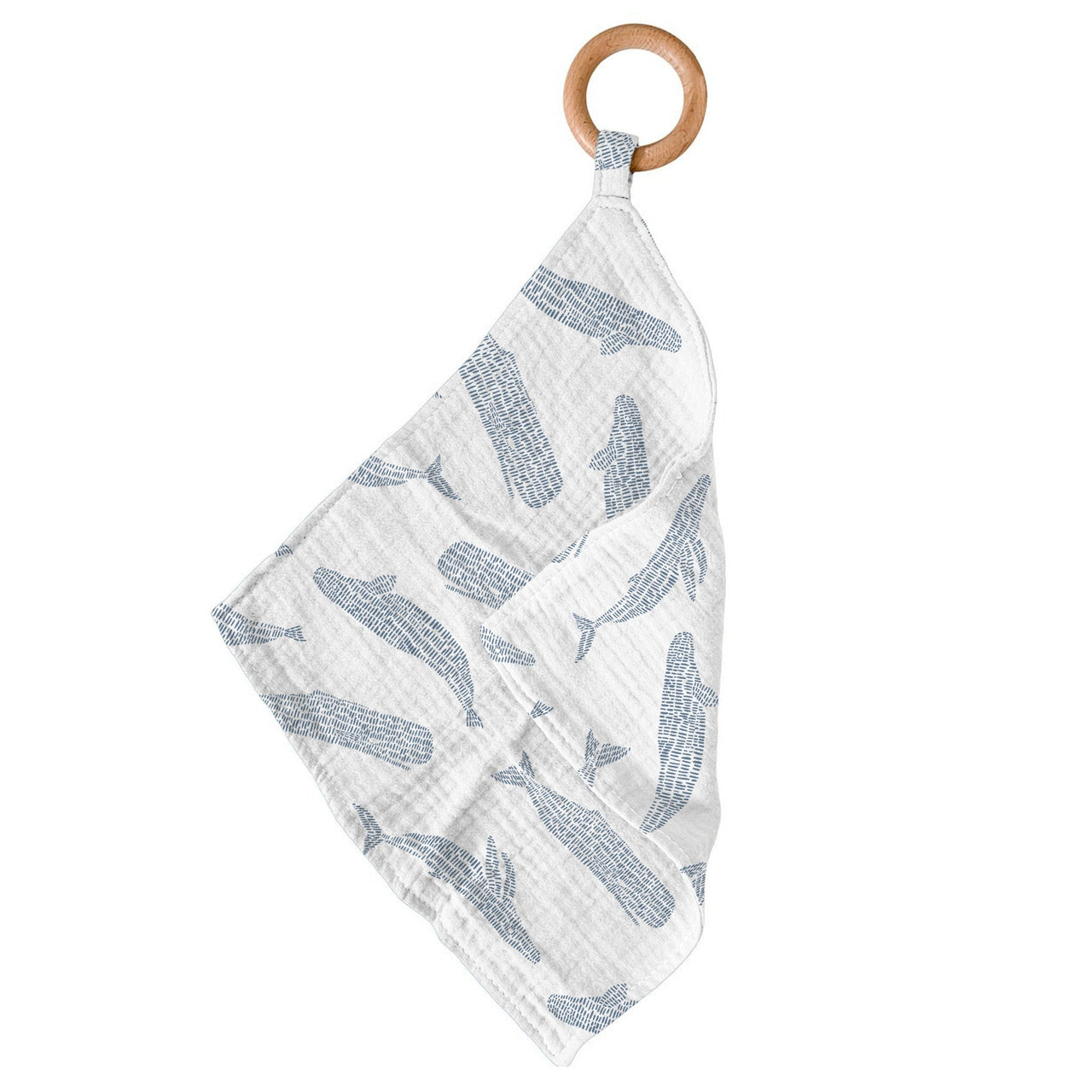 Blue Shadow Whales Bamboo Newcastle Teether -