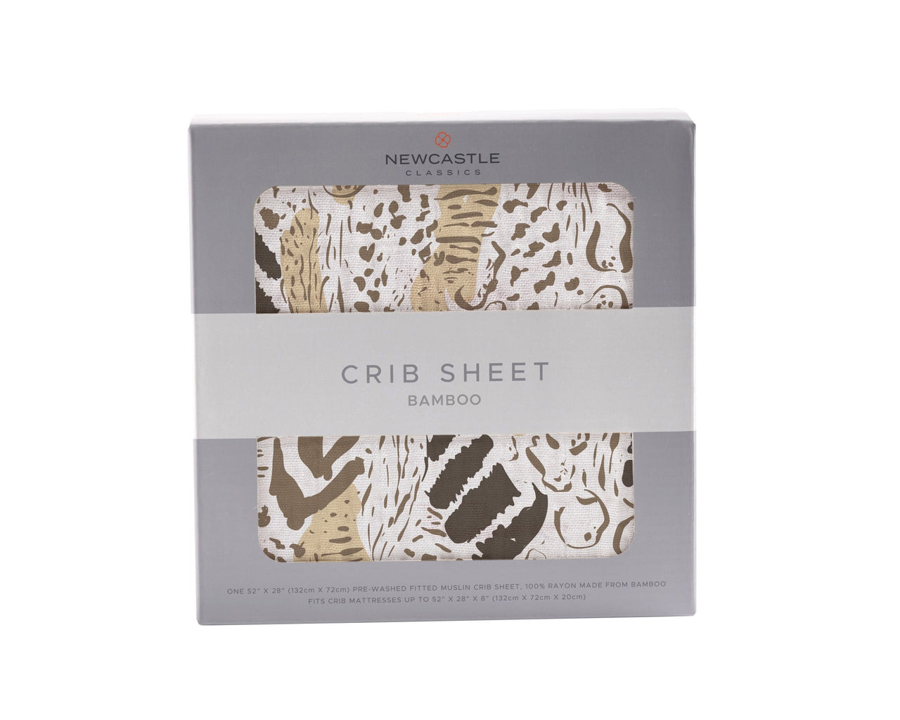 Newcastle - Animal Print Bamboo Muslin Crib Sheet -