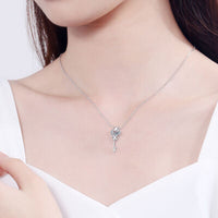 Thumbnail for Key Shape Moissanite 925 Sterling Silver Necklace