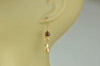 Thumbnail for Gena Myint - Smoky Topaz and Leaf Cascade Earrings -