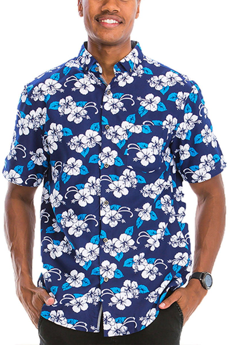 WEIV - Digital Print Hawaiian Short Sleeve Shirt -