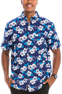 Thumbnail for WEIV - Digital Print Hawaiian Short Sleeve Shirt -