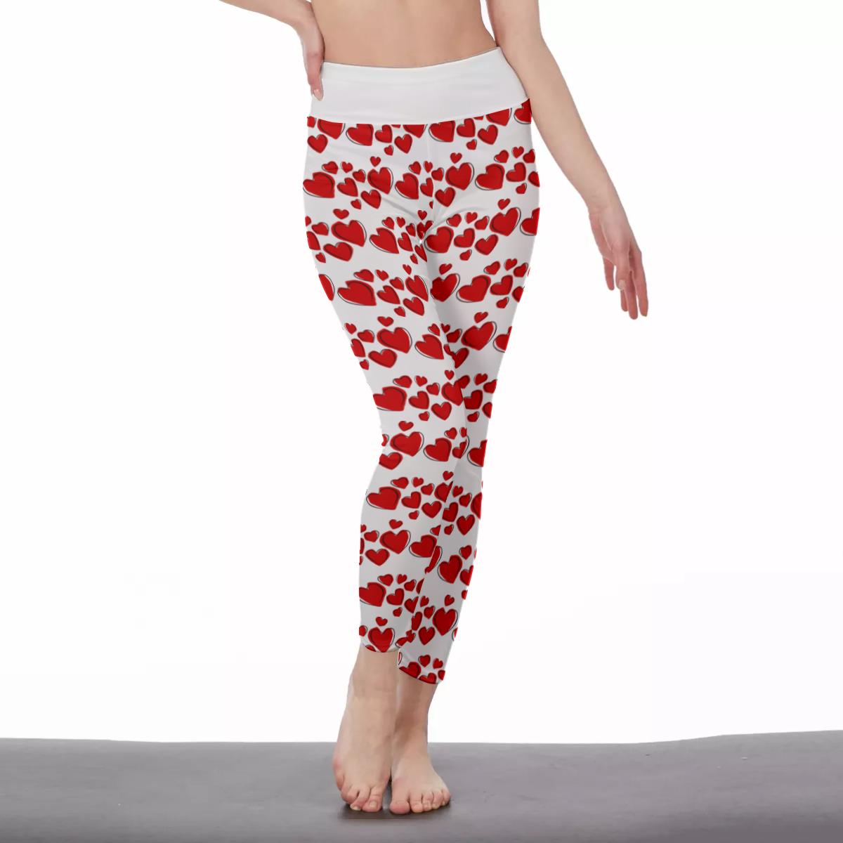 Dancing Hearts Women's Casual Leggings - 1 COLOR