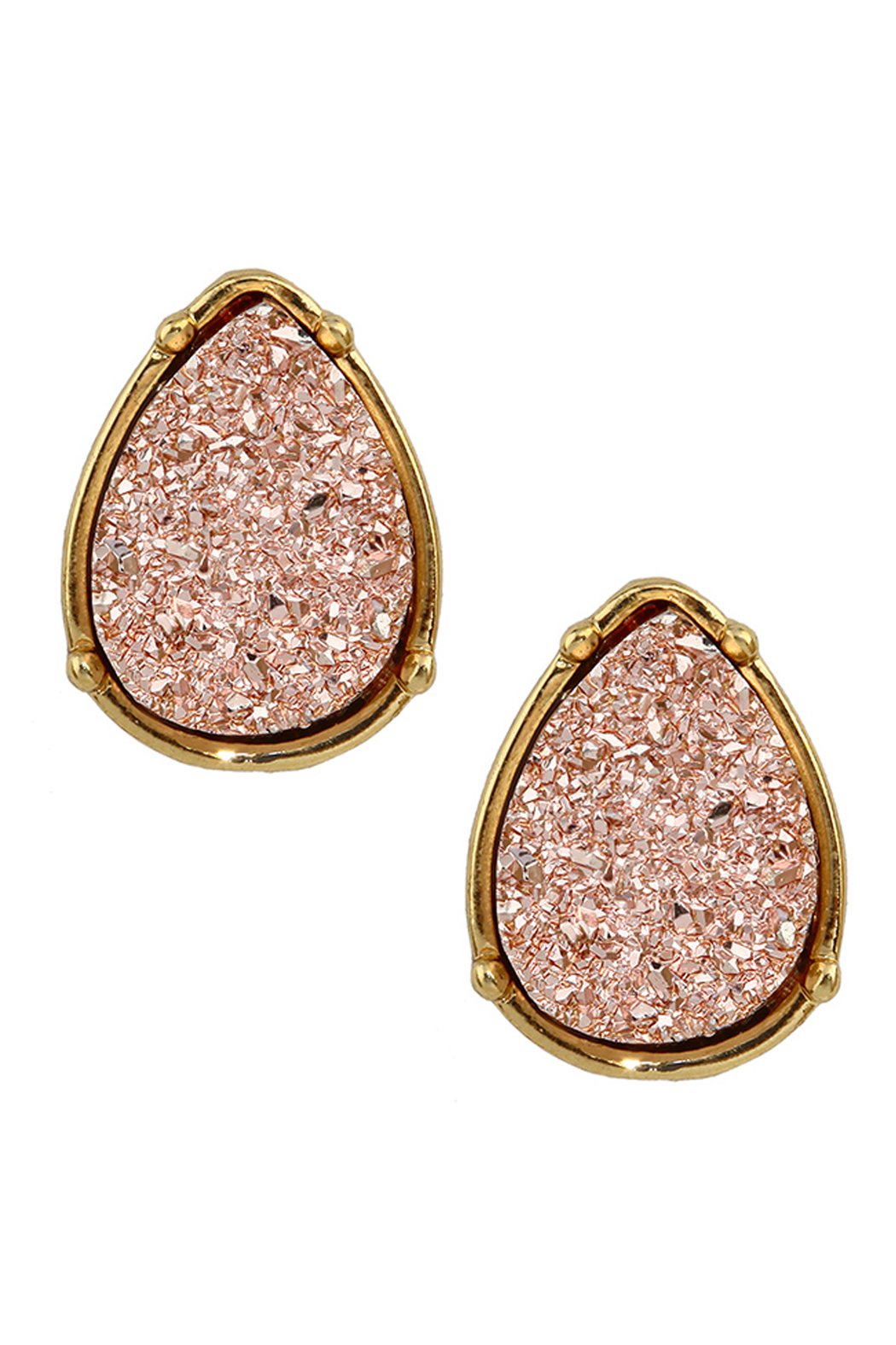 Druzy Teardrop Post Earrings - 17 COLORS -