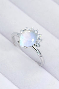 Thumbnail for 925 Sterling Silver Moonstone Ring - T - SIZES 6 THRU 9 - 2 FINISHES -