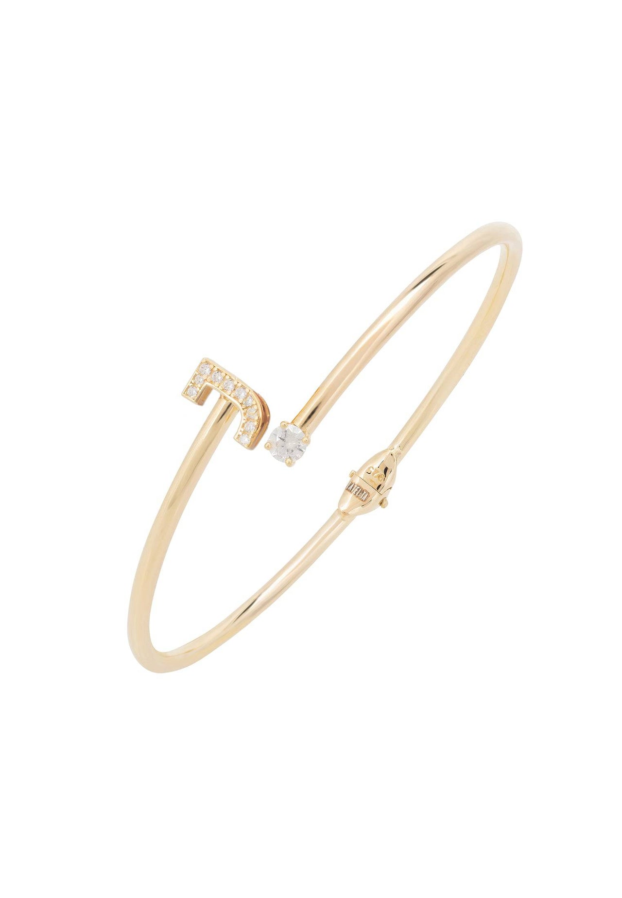 Initial Bangle Gold J -