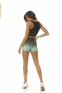 Thumbnail for Hellokini - Mint Ombre Workout Shorts - 1 COLOR -