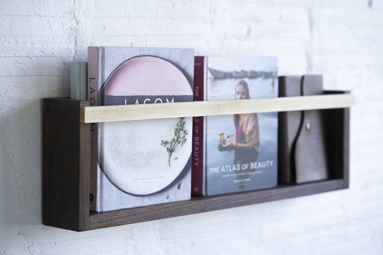 Iron Roots Design - Modern Magazine & Vinyl Wall Rack -