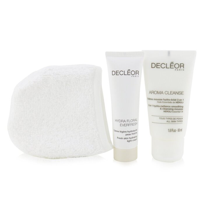 DECLEOR PARIS - Infinite First Hydration Neroli Bigarade Gift Set: Aroma Cleanse Cleansing Mousse+ Hydra Floral Light Cream+ Cleansing -