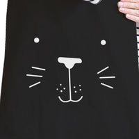 Thumbnail for Seal Cute Face Black Canvas Bag Back to School Gift Tote Bag - 1 COLOR -