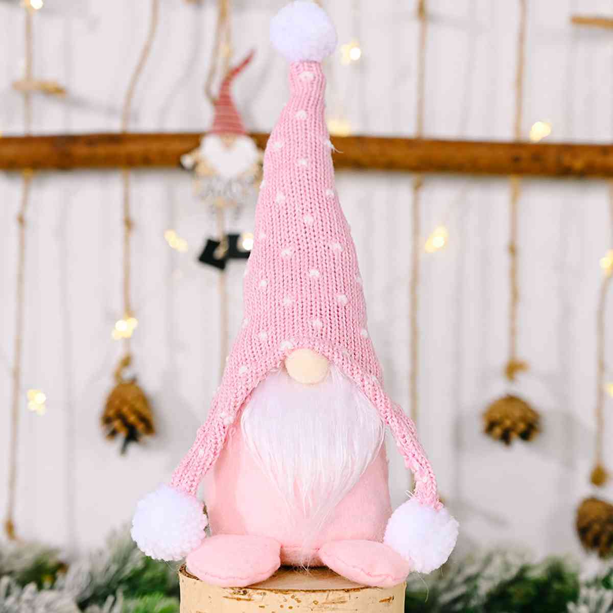 Pom-Pom Trim Christmas Gnomes - 10.6" - [5-10 DAY DELIVERY] - T - 5 COLORS -