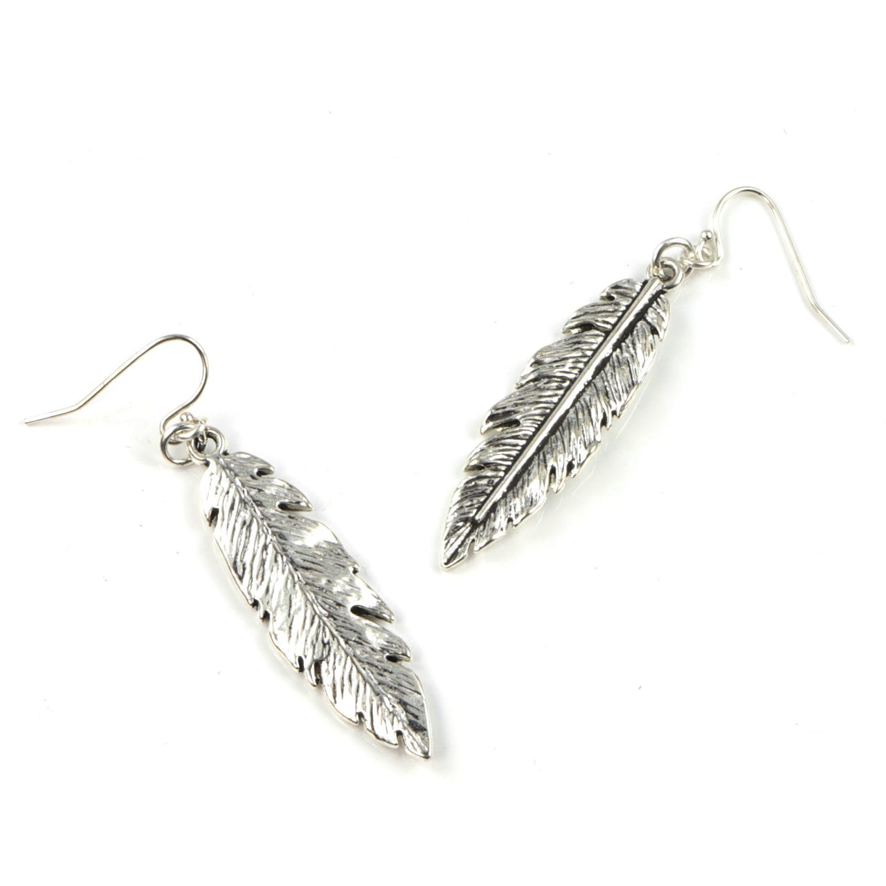 Christy Jean - Lily Leaf Earrings in Silver -