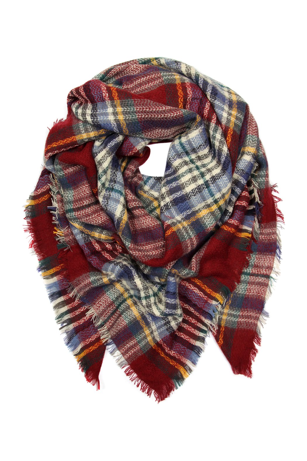 Riah Fashion - Fringe Blanket Scarf -