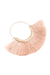 Thumbnail for Tassel Fan Hoop Earrings - 15 COLORS -