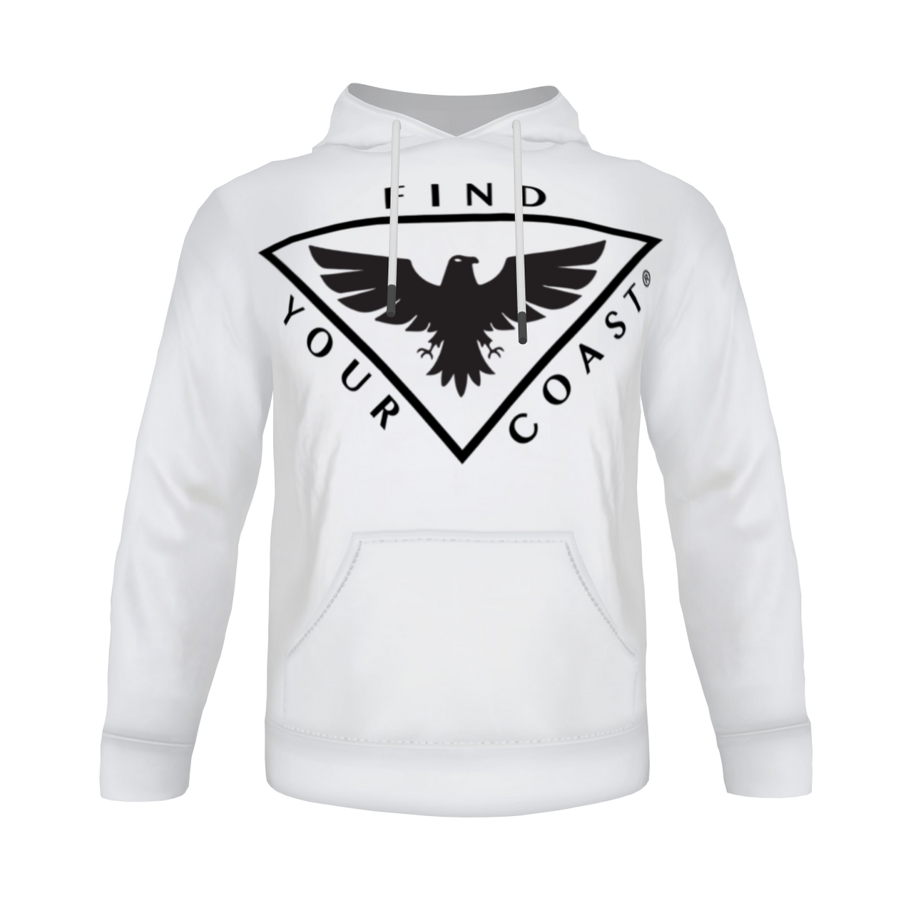 FYC - Men's Find Your Coast Hero White Triad Hoodie Sweatshirt - 1 COLOR -