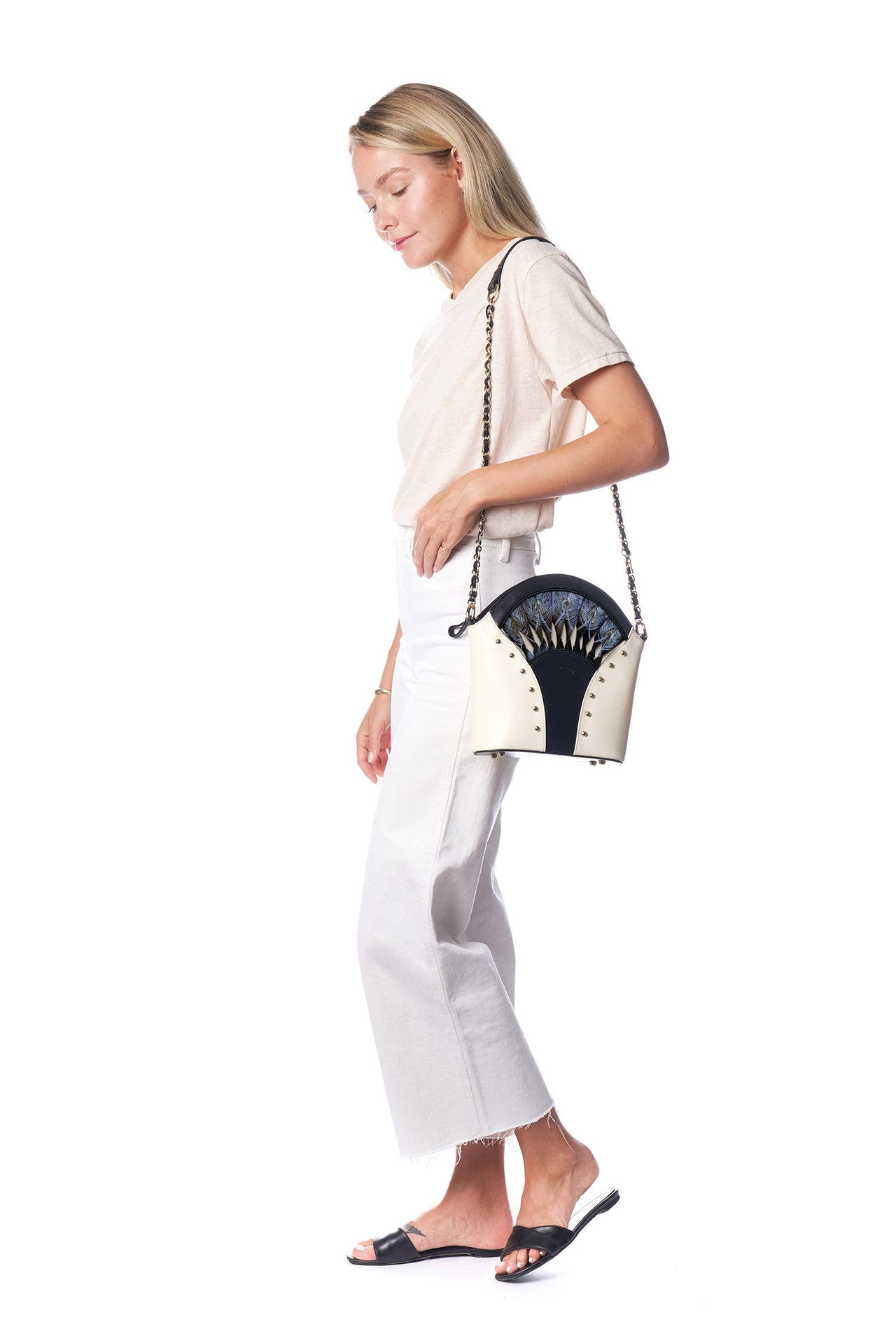 Feather White Shoulder Bag - 1 COLOR -