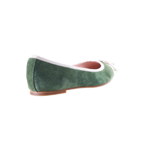 Thumbnail for Bow Suede Ballerina (Green) -