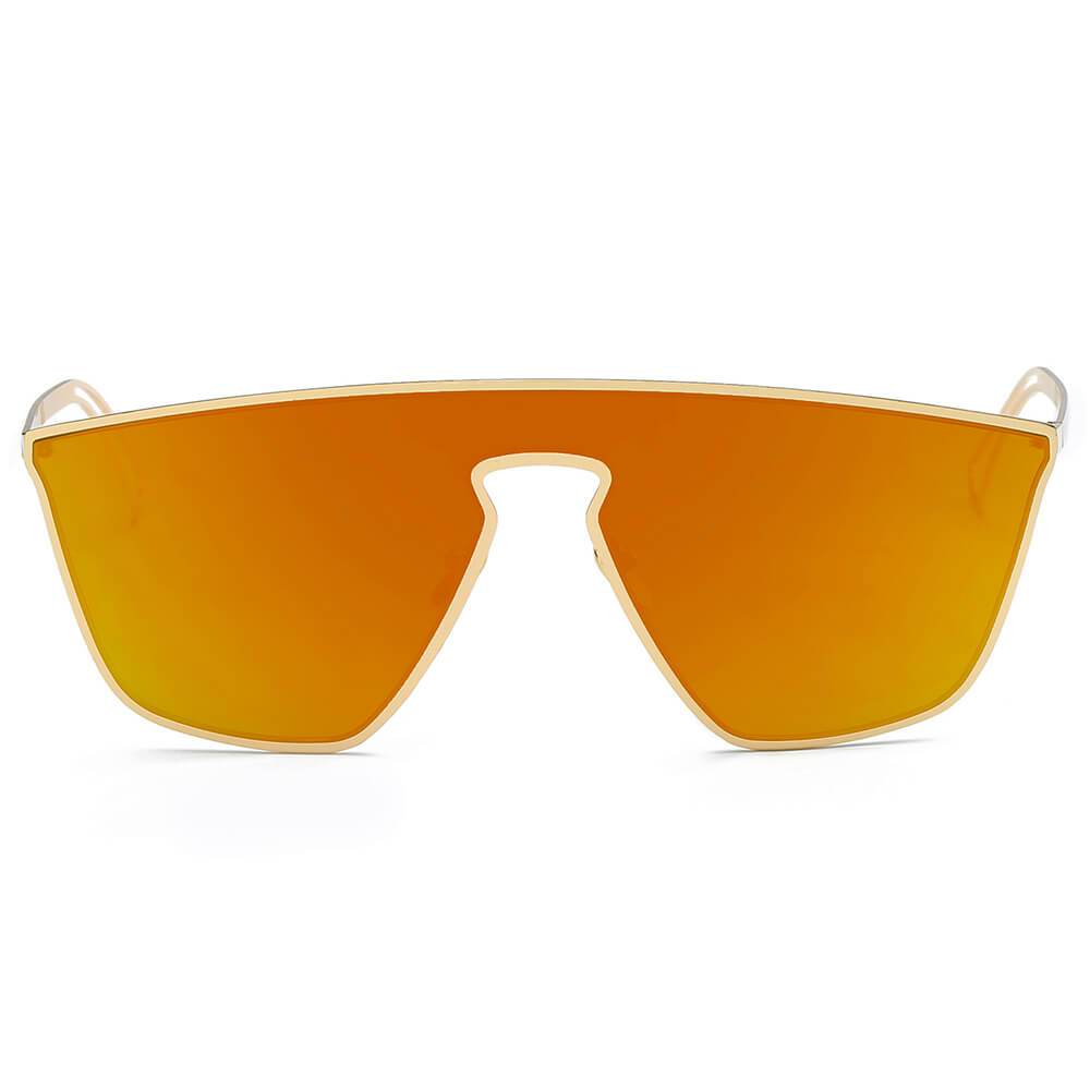 Beverly | S2030 - Women Square Futuristic Flat Lens Sunglasses - 4 COLORS -