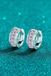 Thumbnail for 1.8 Carat Moissanite 925 Sterling Silver Huggie Earrings