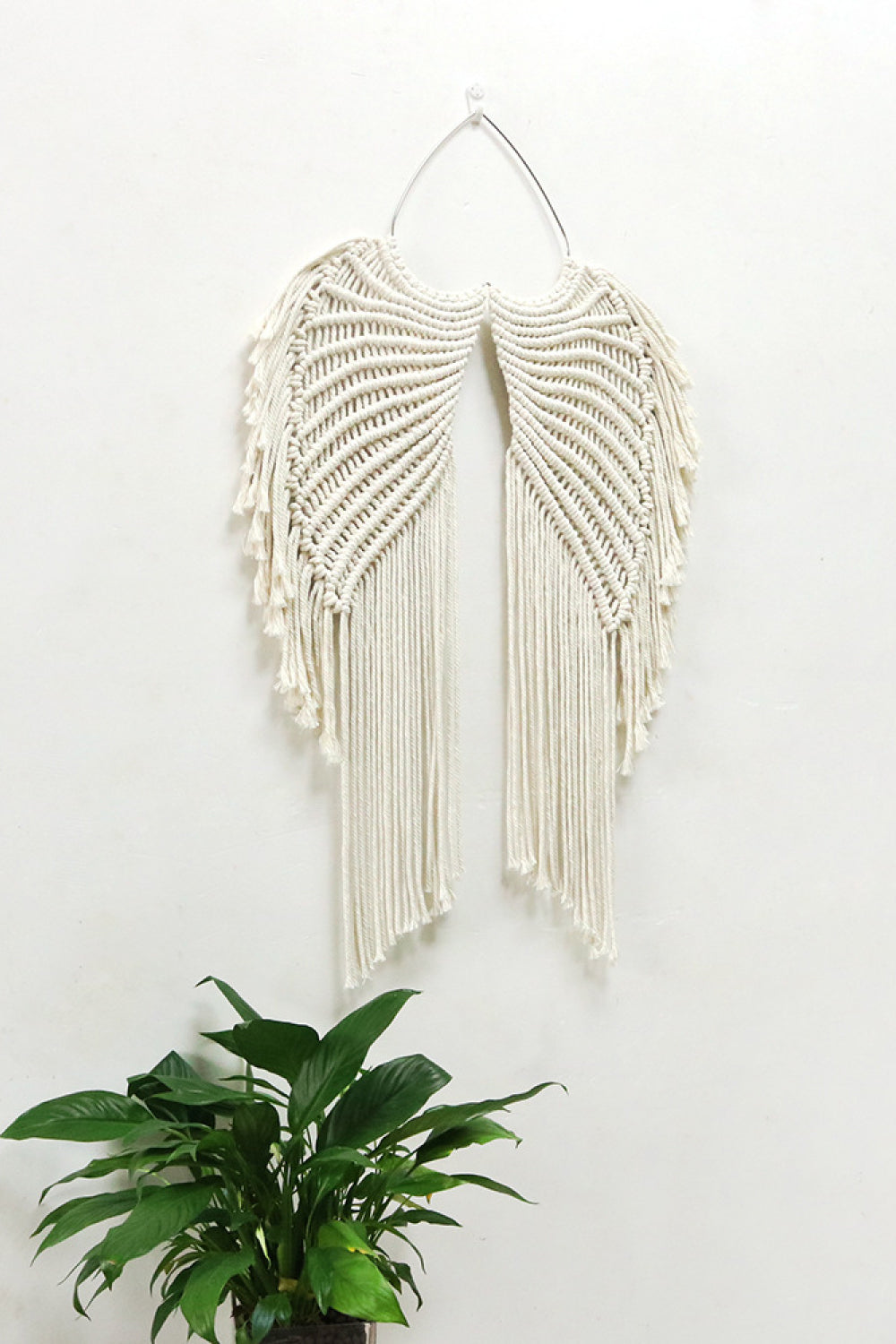 Macrame Angel Wings Wall Hanging - 21.5" X 17.7" - T - 1 COLOR -