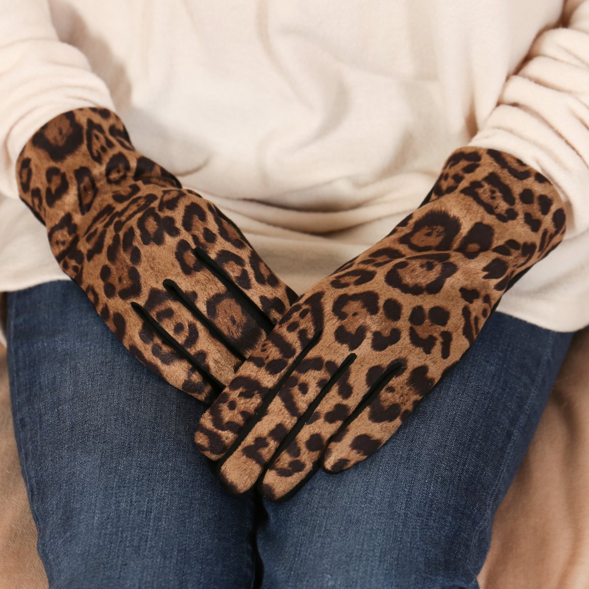 Riah Fashion - Smart Touch Leopard Gloves - 4 COLORS -