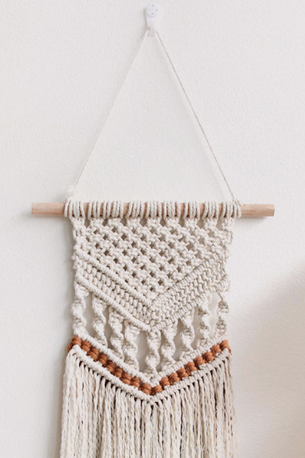 Macrame Fringe Wall Hanging - 21.6" X 11.8" - T - 3 COLORS -